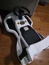 White wiggle car in the living room
